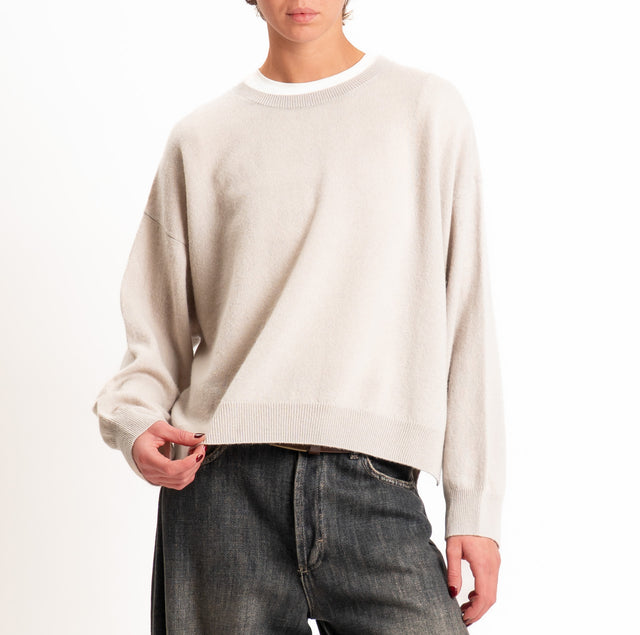 Tensione in-Maglia 100% LANA SOFT spacchi laterali - cacha