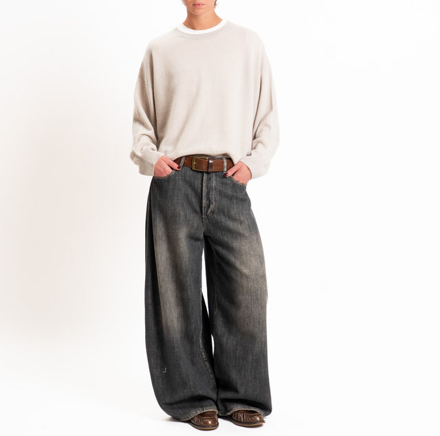 Tensione in-Maglia 100% LANA SOFT spacchi laterali - cacha