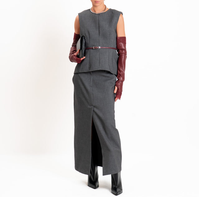 Tensione in-Gonna spacco davanti con tasche - antracite