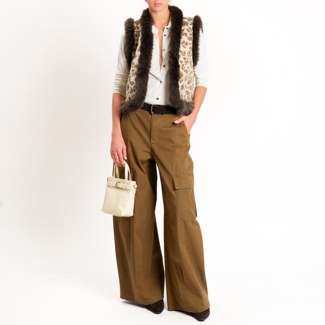 Tensione in-Pantalone cargo elastico in vita - kaki