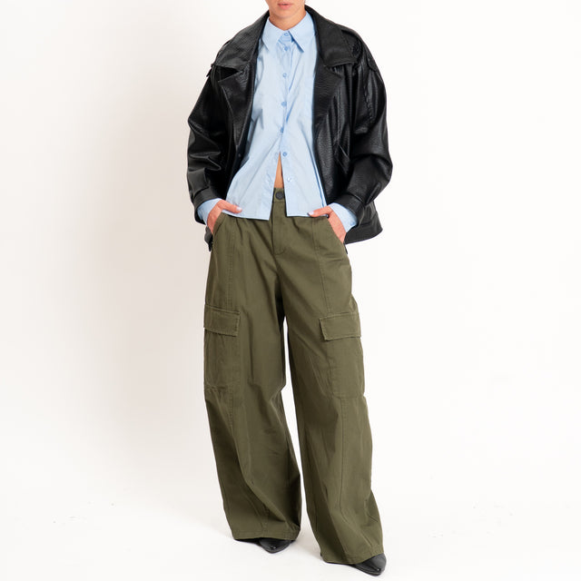 Tensione in-Pantalone cargo elastico in vita - militare