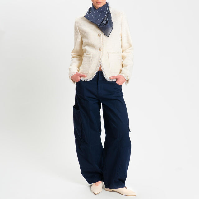 Tensione in-Pantalone cargo barrel fit - blu