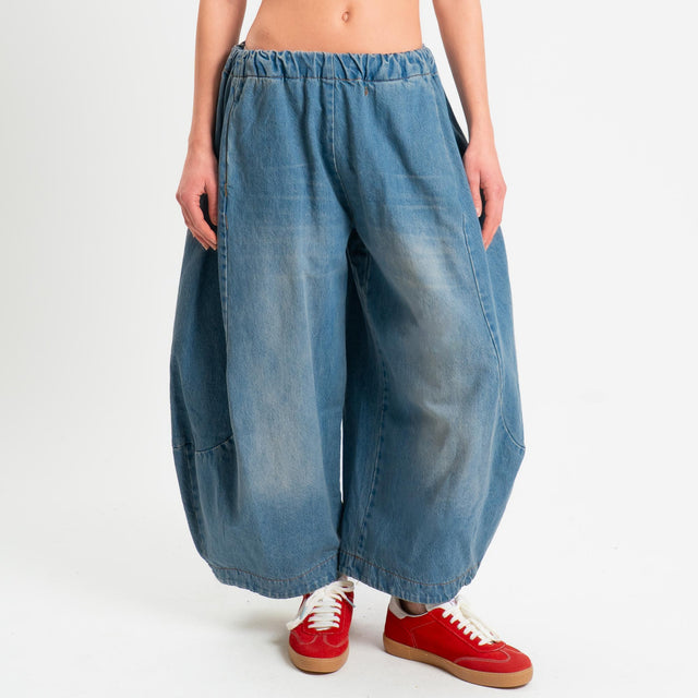 Tensione in-Jeans balloon crop - denim