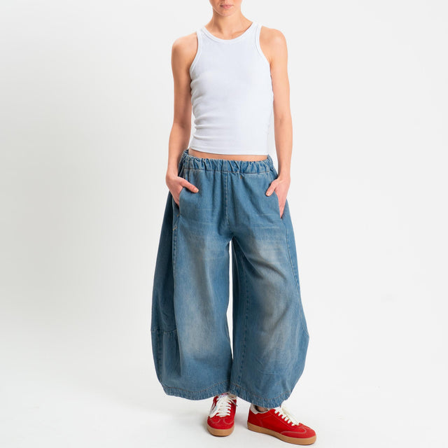 Tensione in-Jeans balloon crop - denim