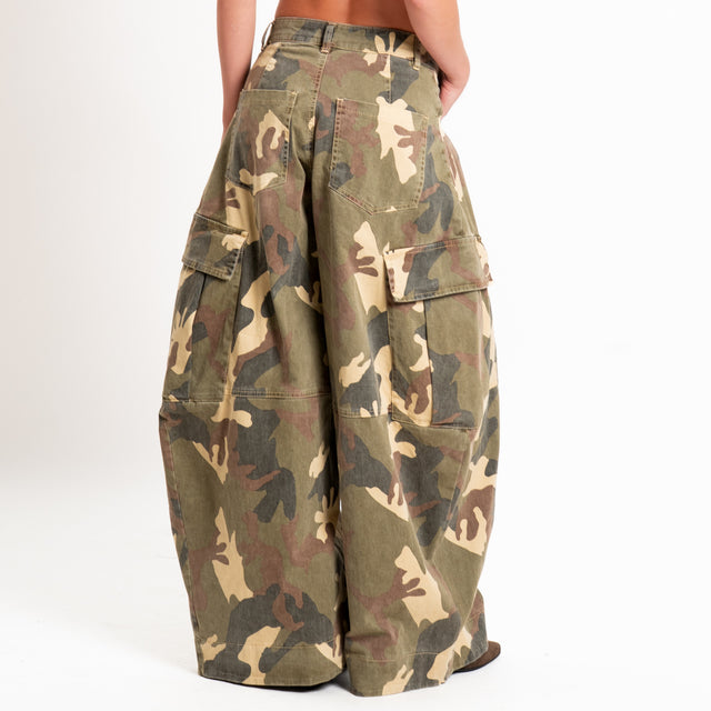 Tensione in-Pantalone barrel cargo camouflage - militare/moro/sand