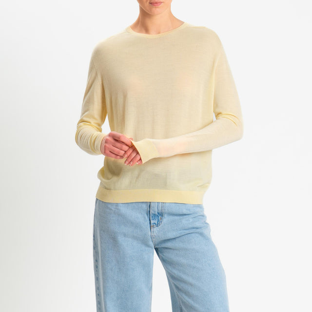 Tensione in-Maglia scatola 100% LANA MERINO - giallo