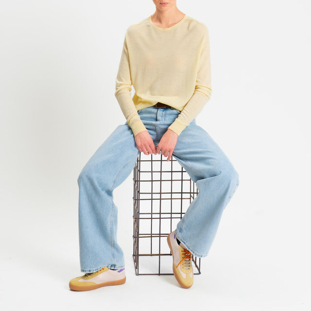 Tensione in-Maglia scatola 100% LANA MERINO - giallo