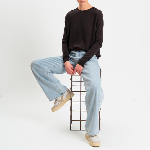 Tensione in-Maglia scatola 100% LANA MERINO - cioccolato