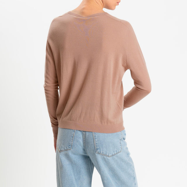 Tensione in-Maglia scatola 100% LANA MERINO - rosa