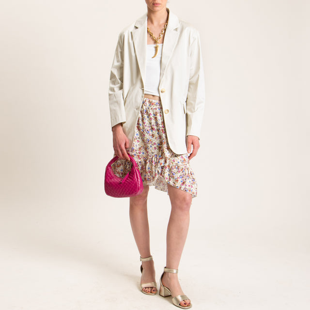 Tensione in-Gonna fantasia provenzale - gesso/cherry/peonia