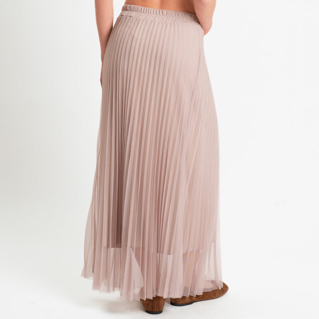 Tensione in-Gonna plissè in tulle - sabbia