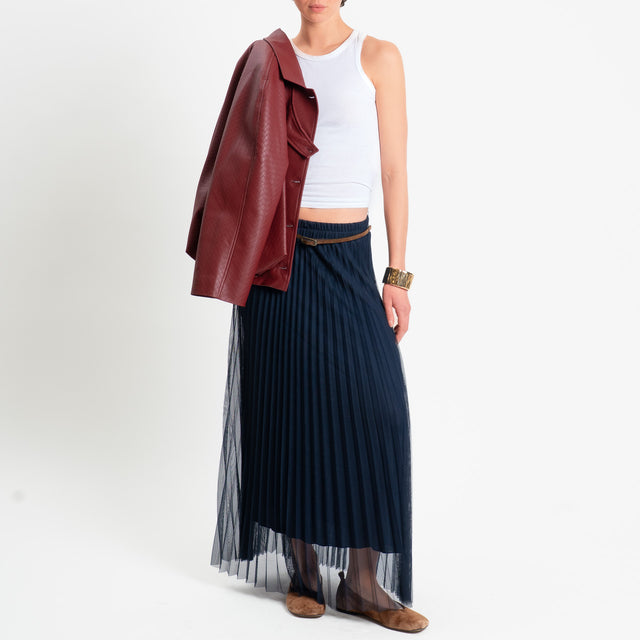 Tensione in-Gonna plissè in tulle - blu