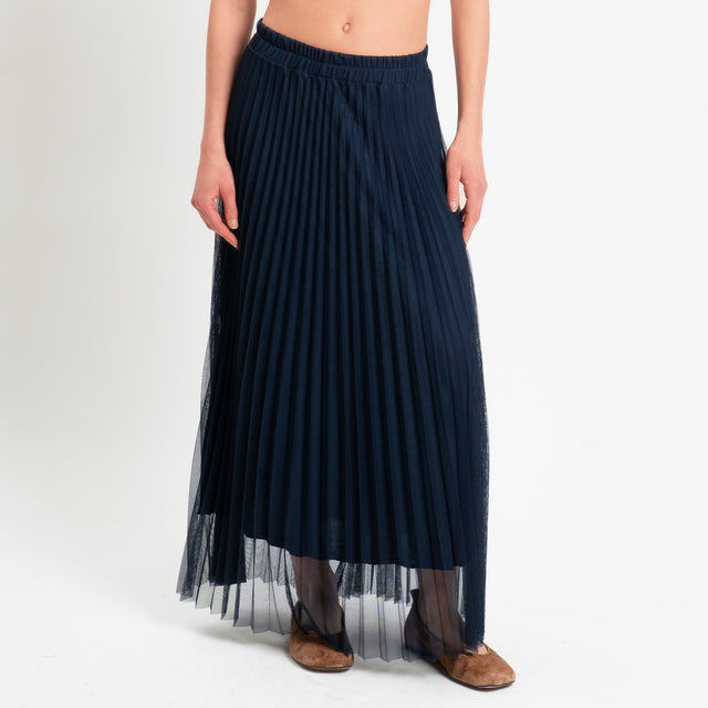 Tensione in-Gonna plissè in tulle - blu