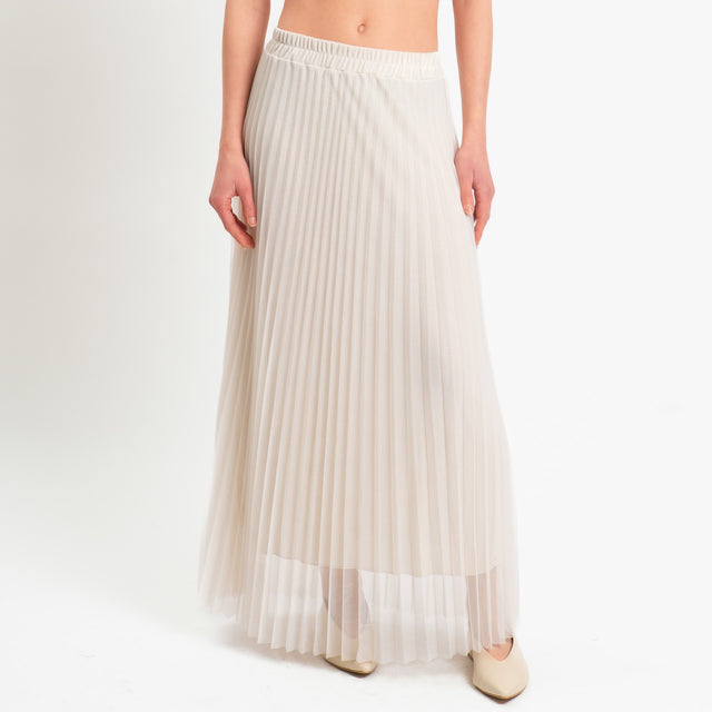 Tensione in-Gonna plissè in tulle - burro