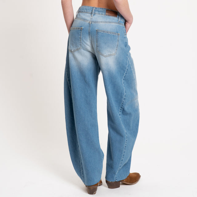 Tensione in-Jeans barrel tela slegata - denim