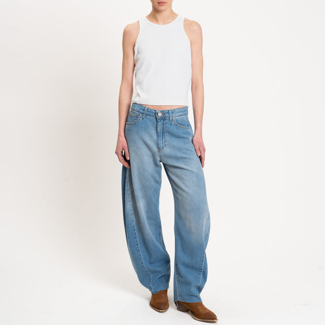 Tensione in-Jeans barrel tela slegata - denim