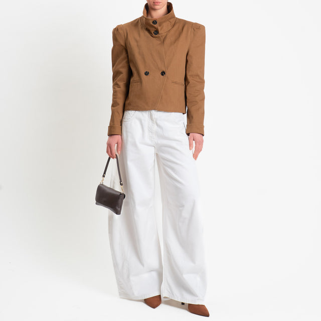 Tensione in-Pantalone LOUVRE barrel relaxed fit - bianco