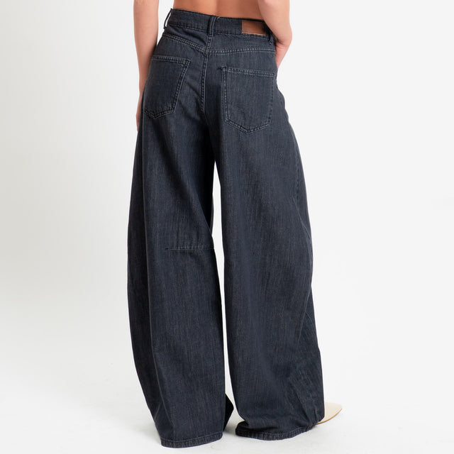 Tensione in-Jeans LOUVRE barrel relaxed fit - denim nero