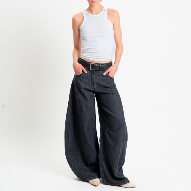 Tensione in-Jeans LOUVRE barrel relaxed fit - denim nero