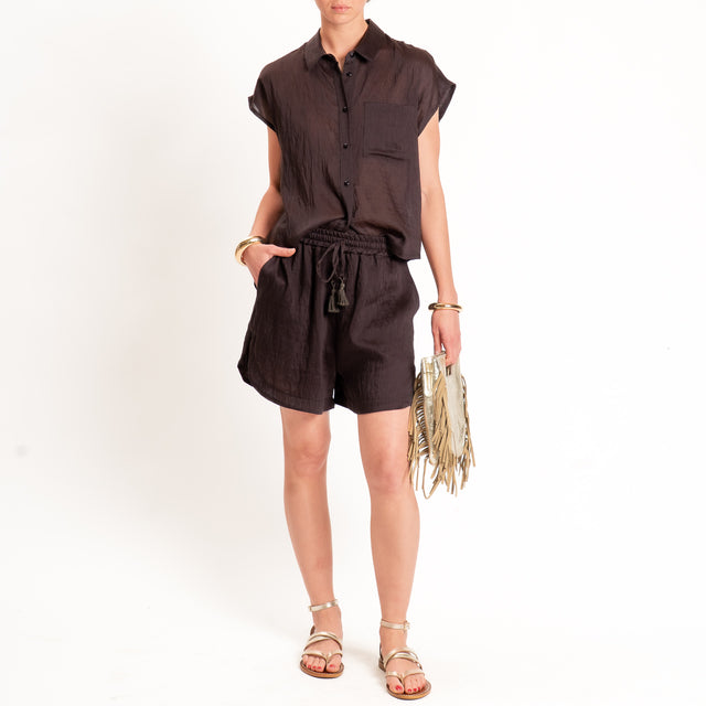 Tensione in-Shorts lyocell con coulisse - caffe'