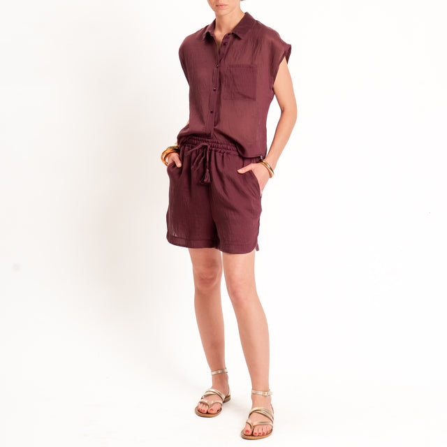 Tensione in-Shorts lyocell con coulisse - india