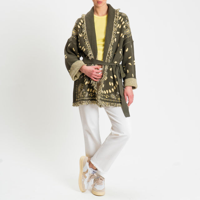 Tensione in-Cardigan fantasia bandana - militare