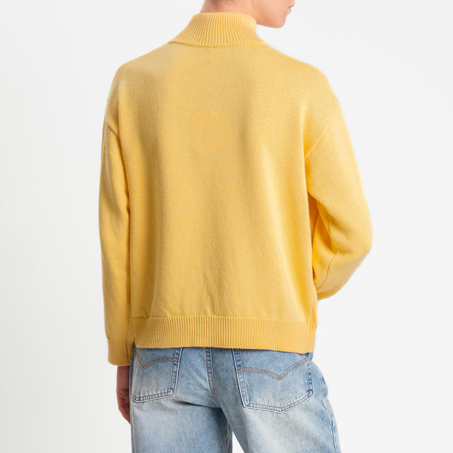 Tensione in-Maglia zip jumper - yellow