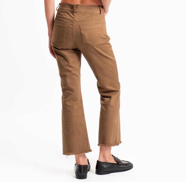 Tensione in-Pantalone trombetta sfrangiato - sigaro