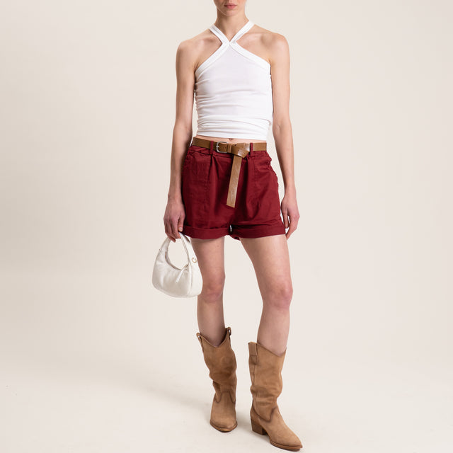 Tensione in-Shorts tasche sfrangiate con elastico - india