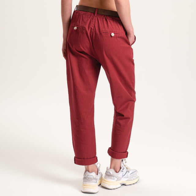 Tensione in-Pantalone elastico in vita con cintura - india