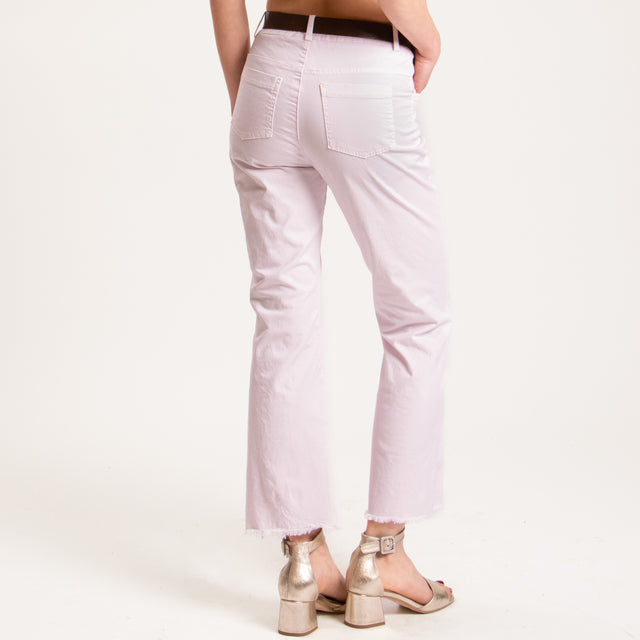Tensione in-Pantalone sfrangiato cotone elasticizzato - rosa