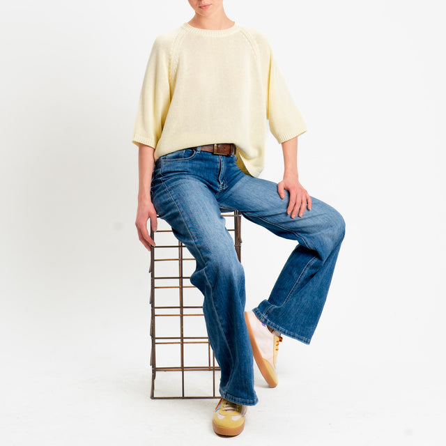 Tensione in-Maglia girocollo manica raglan 3/4 - yellow