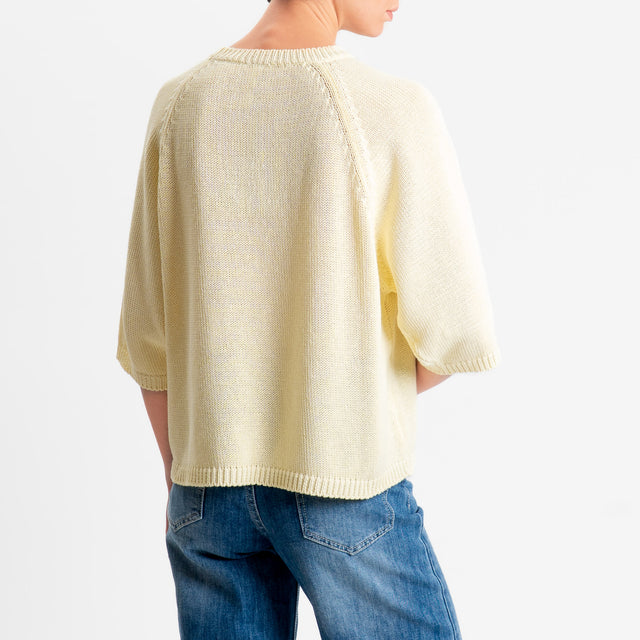 Tensione in-Maglia girocollo manica raglan 3/4 - yellow