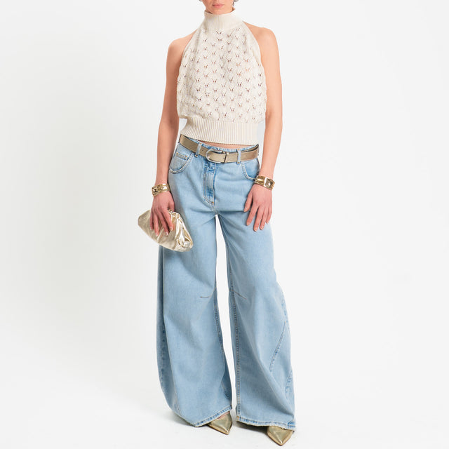 Tensione in-Top crochet - burro