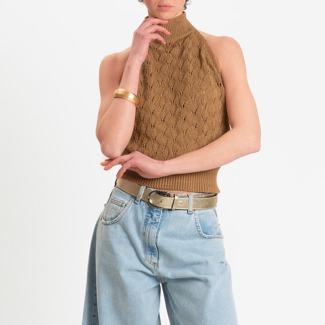 Tensione in-Top crochet - camel