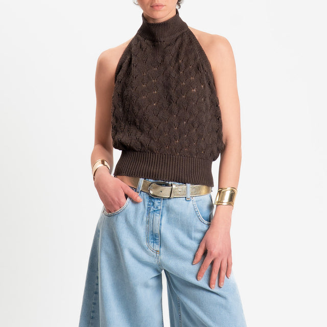 Tensione in-Top crochet - moro