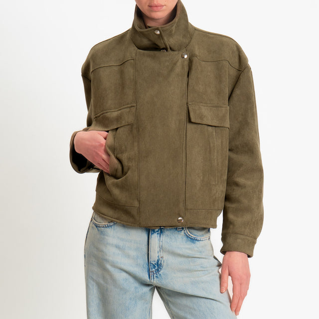 Tensione in-Bomber effetto suede - militare
