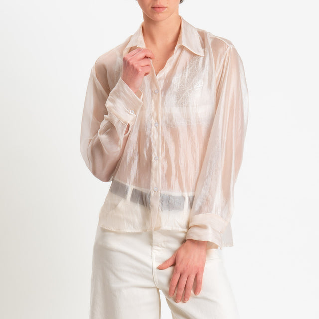Tensione in-Camicia + Top in pizzo - burro