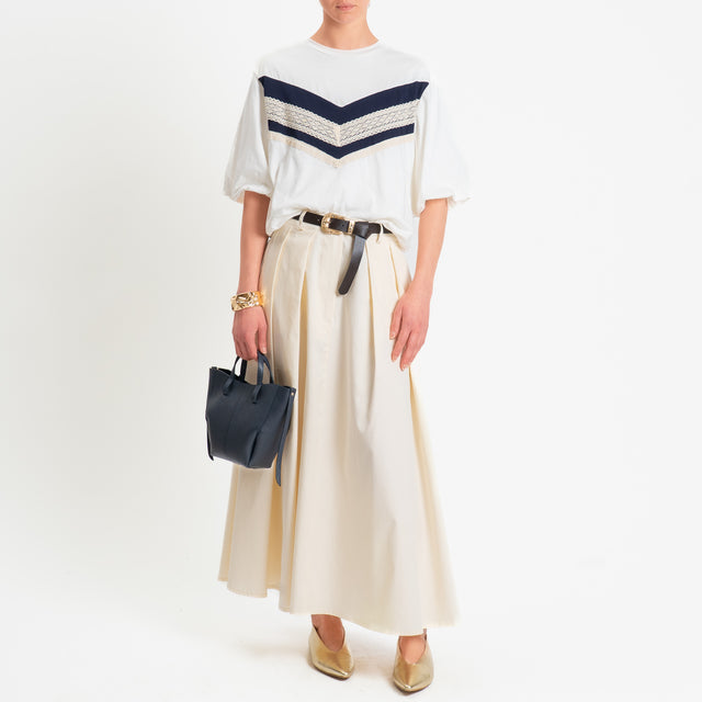 Tensione in-Gonna pieghe con cintura - burro