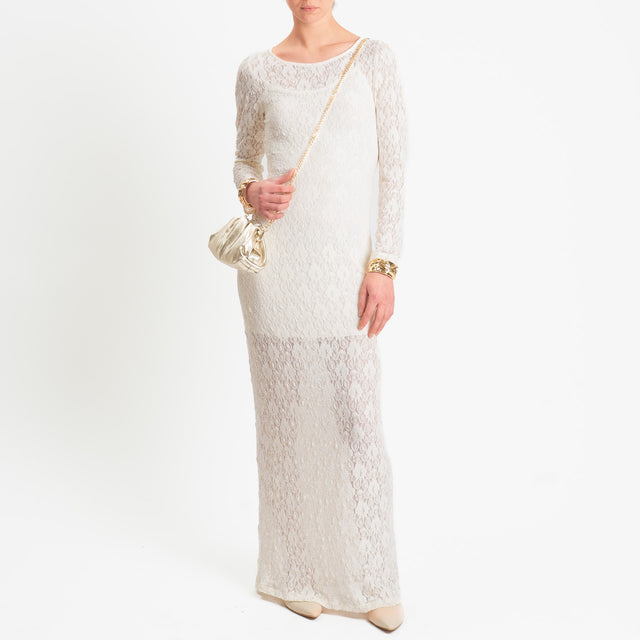 Tensione in-Abito in pizzo elasticizzato - burro