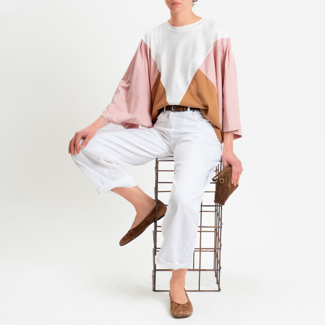 Tensione in-T-shirt multicolor - panna/rosa/cammello