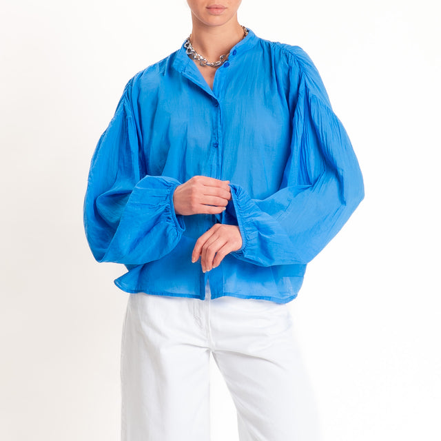 Tensione in-Camicia in mussola collo coreana - royal