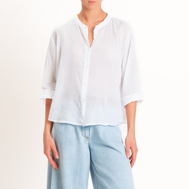Tensione in-Camicia mussola manica 3/4 - bianco