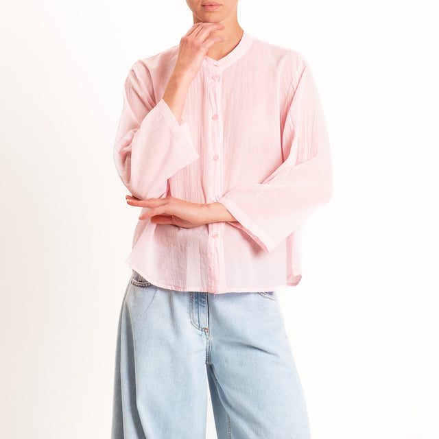 Tensione in-Camicia mussola manica 3/4 - rosa