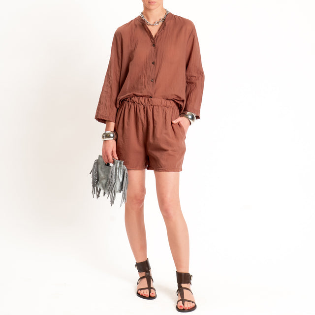 Tensione in-Shorts in mussola elastico in vita - choco