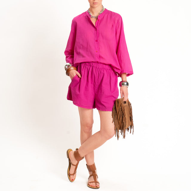 Tensione in-Shorts in mussola elastico in vita - magenta