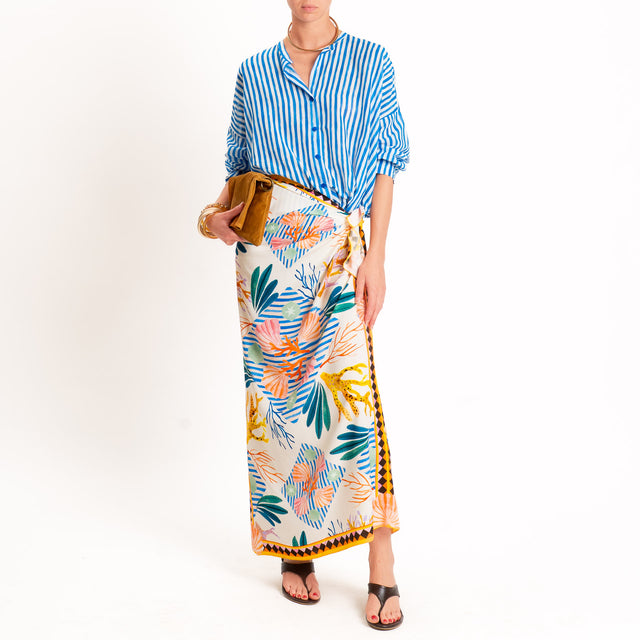 Tensione in-Gonna pareo fantasia - burro/orange/royal