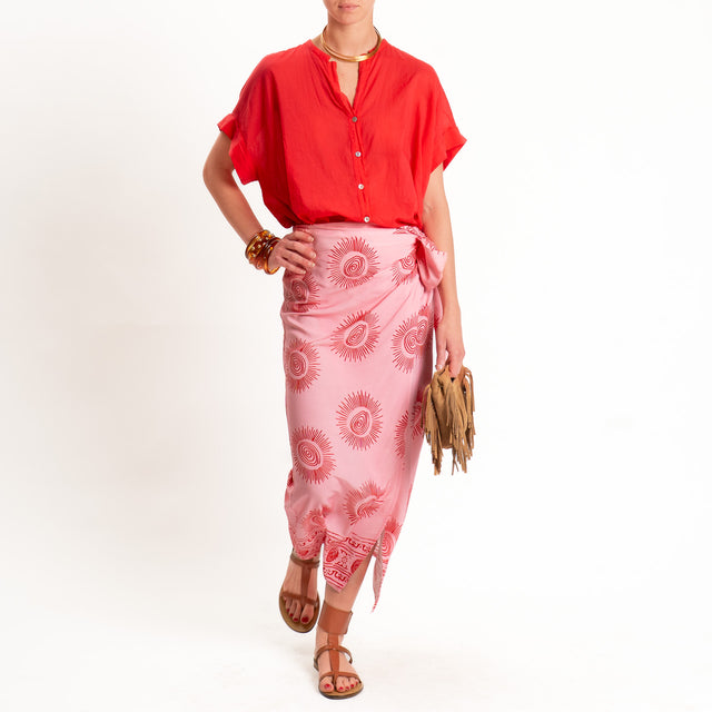 Tensione in-Gonna pareo fantasia sole - rosa
