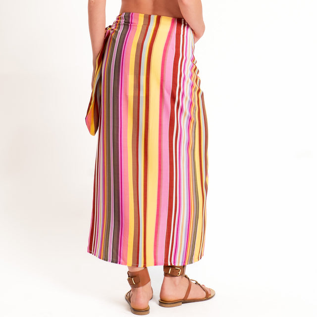 Tensione in-Gonna pareo a righe - multicolor