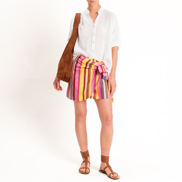 Tensione in-Gonna corta pareo a righe - multicolor